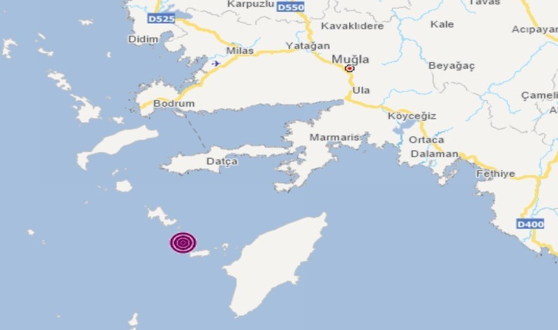 EGE DENİZİ'NDEKİ DEPREM DATÇA'DA HİSSEDİLDİ