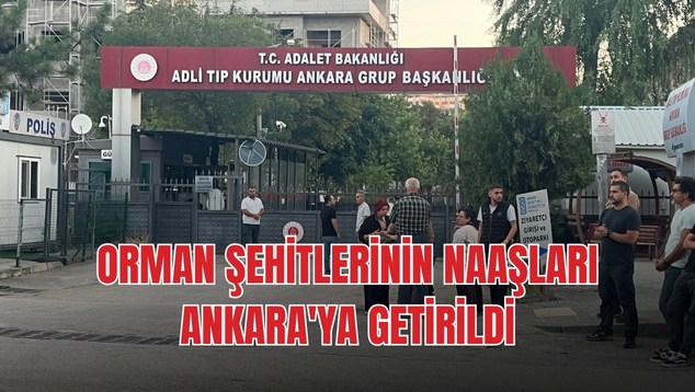 Orman şehitlerinin naaşları Ankara’ya getirildi