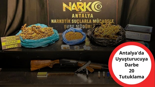 Antalya’da Uyuşturucuya Darbe: 20 Tutuklama!