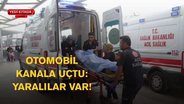 Otomobil Kanala Uçtu: Yaralılar Var!