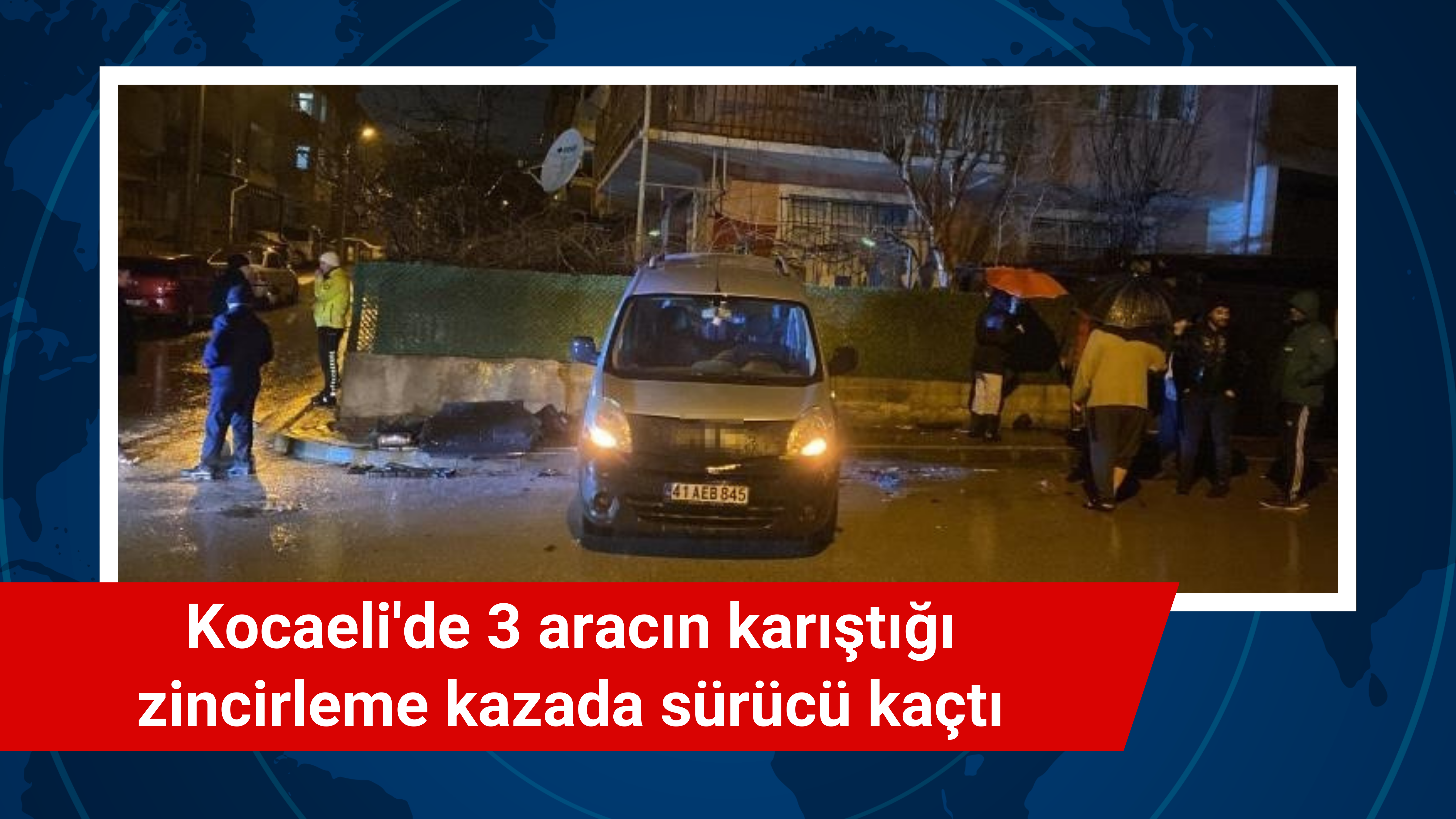 Kocaeli’de 3 aracın karıştığı zincirleme kazada sürücü kaçtı