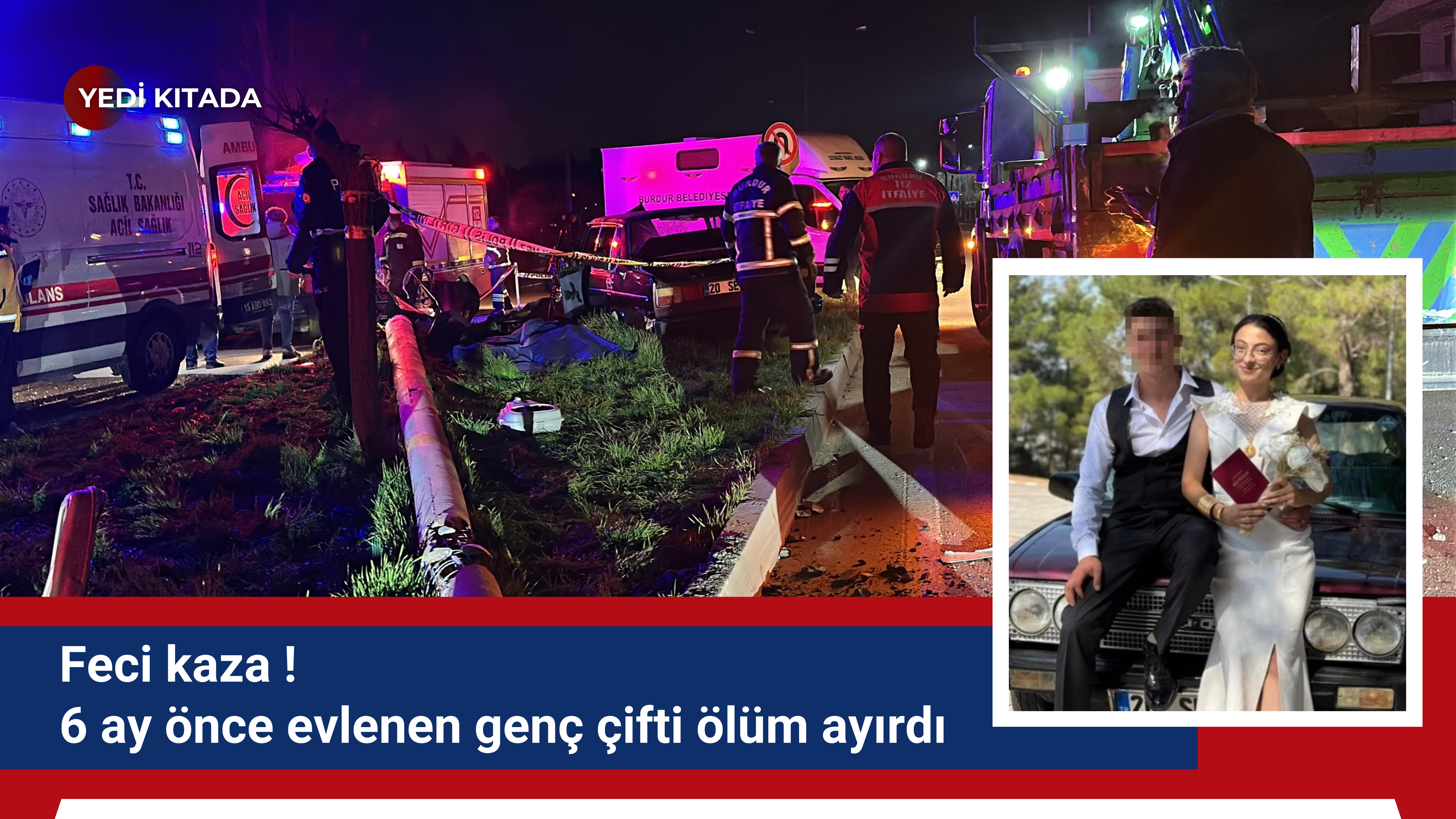 Burdur’da Elektrik Direğine Çarpan Otomobilde Acı Son
