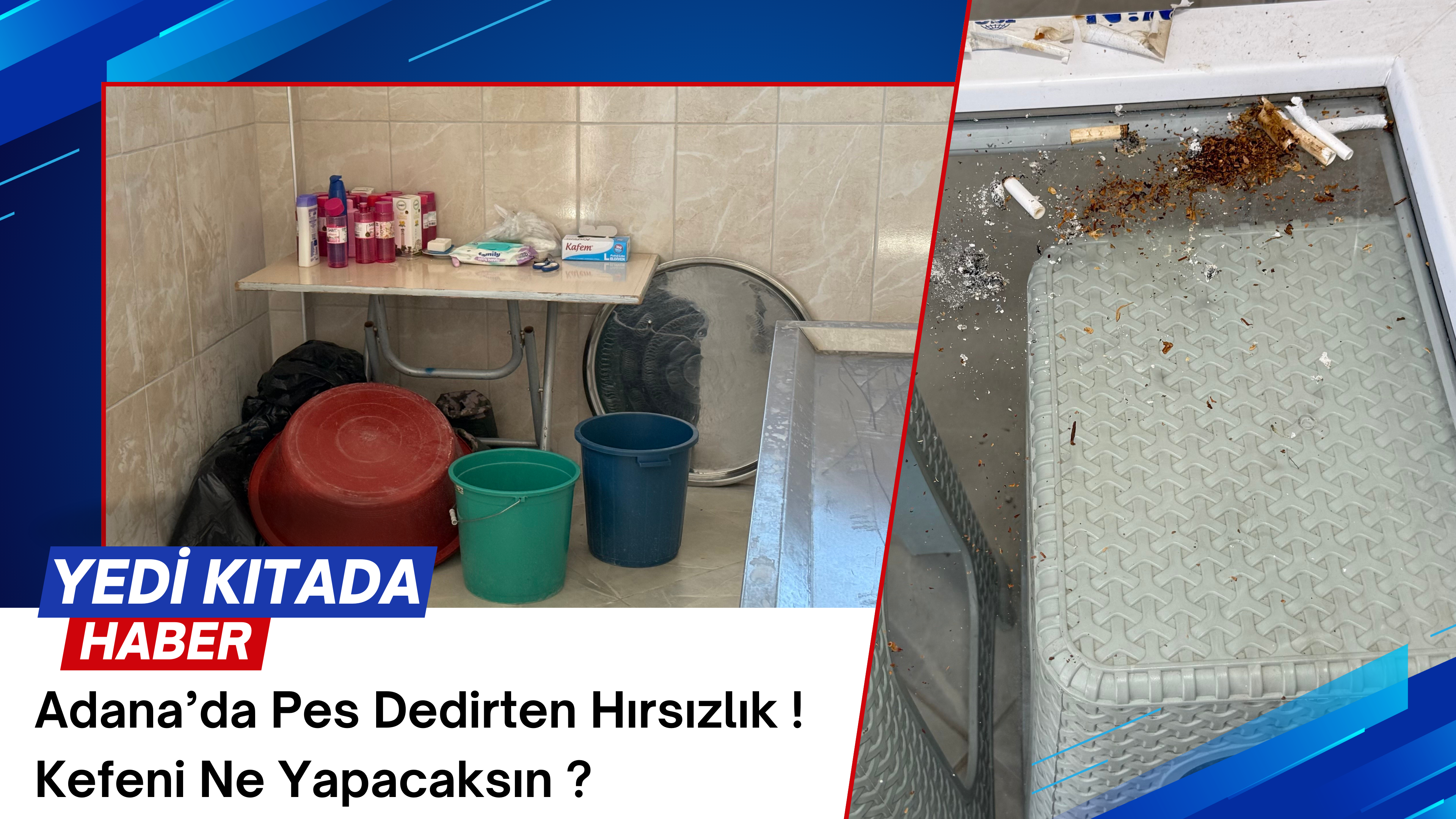 Adana’da ilginç hırsızlık: Gasilhaneden kefen çaldılar