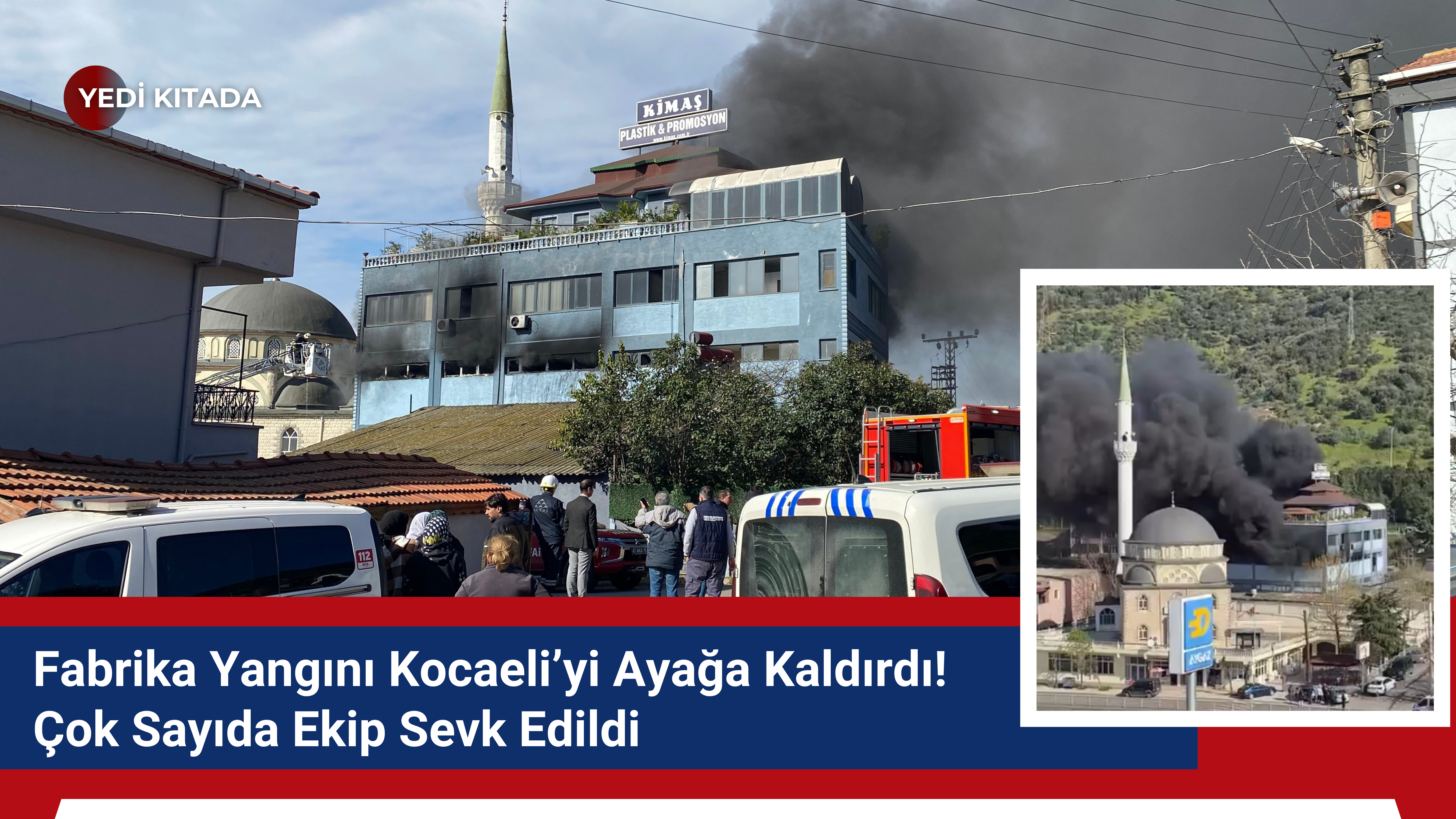 Kocaeli Körfez’de Fabrika Alev Alev! Ekipler Seferber Oldu