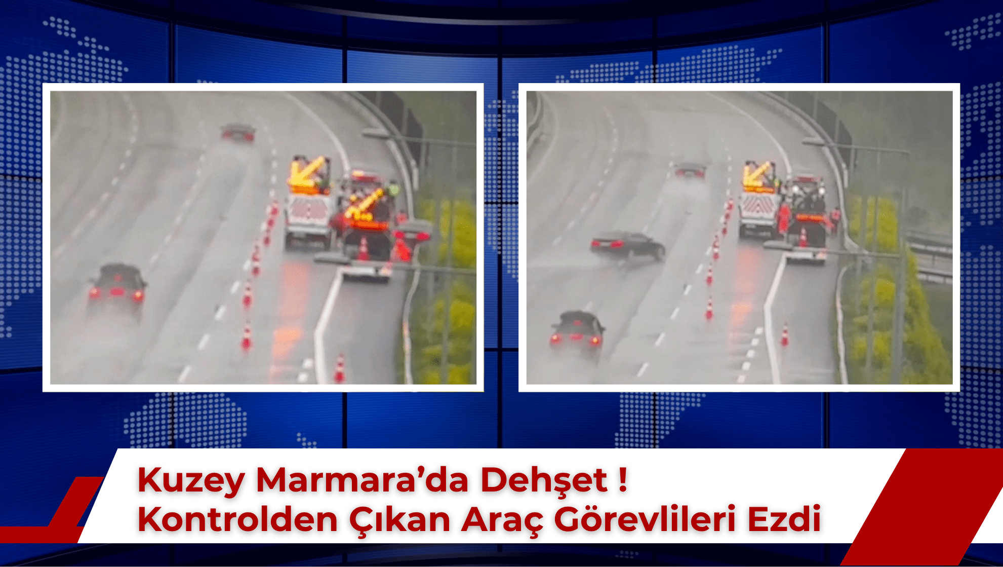 Red White and Blue Modern News Broadcast Video