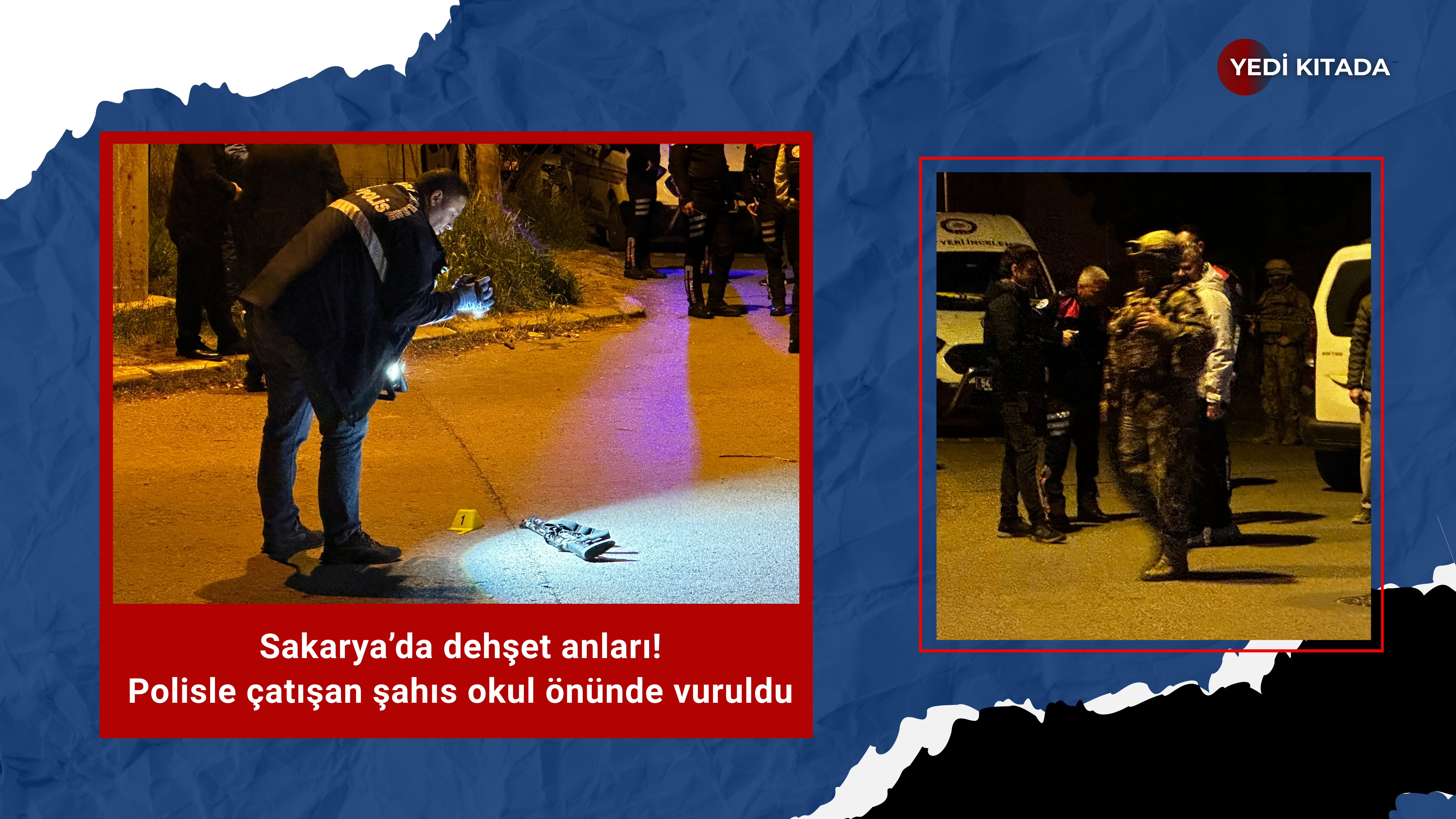 Sakarya’da dehşet anları! Polisle çatışan şahıs okul önünde vuruldu