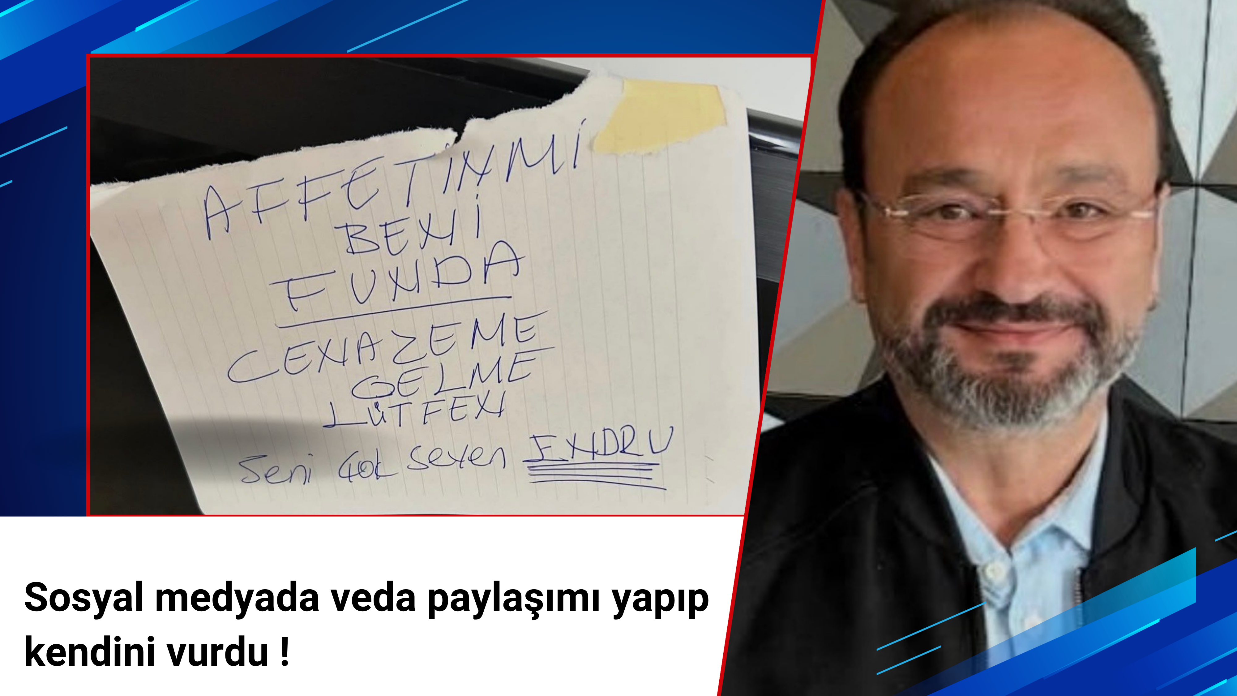 Sosyal medyada veda paylaşımı yapıp kendini vurdu