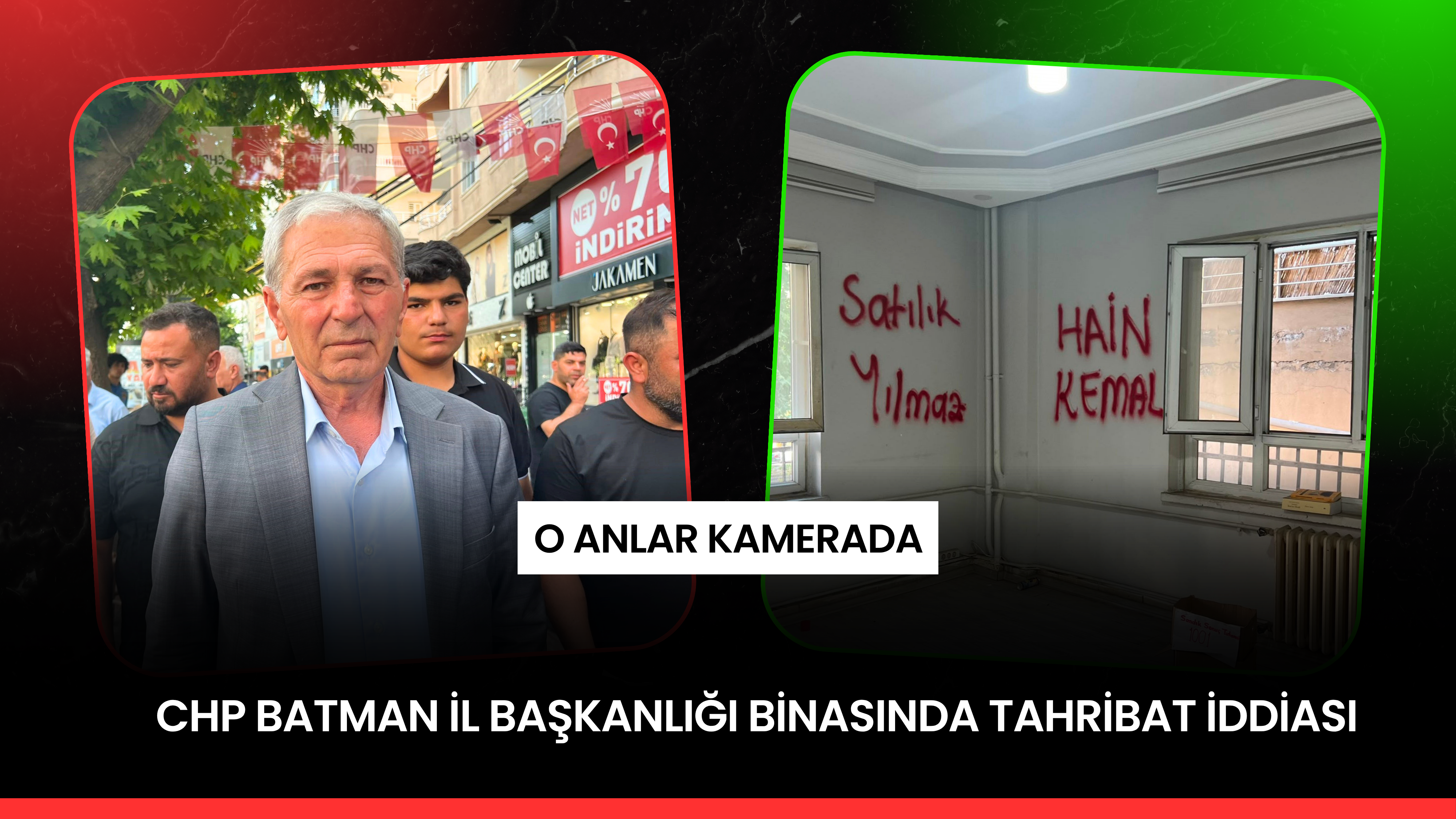 CHP Batman İl Başkanlığı binasında tahribat iddiası