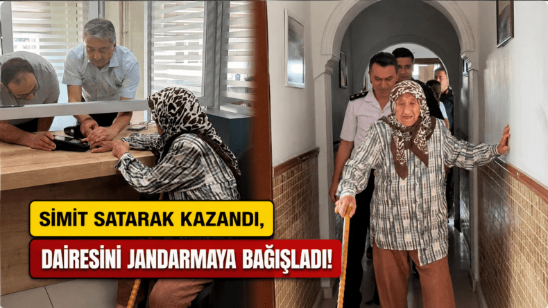 Yıllarca simit sattı, evini jandarmaya bağışladı