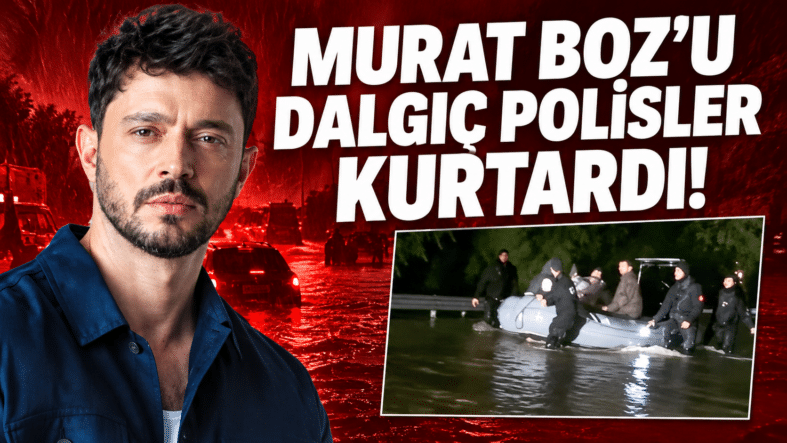 Kırmızı Fonda Sel Kurtarma Haberi